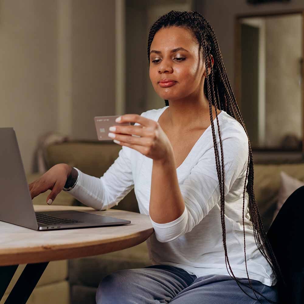 African American Woman on Laptop