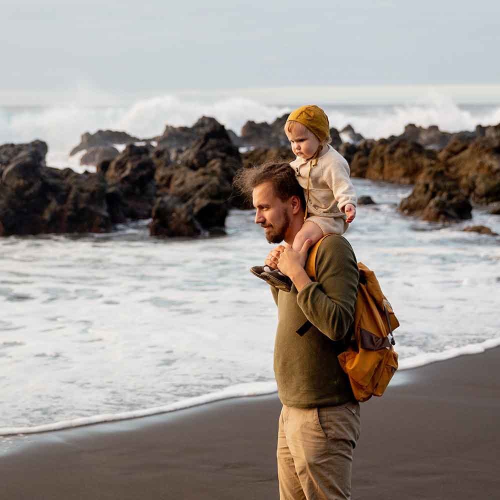 Father and Child at Ocean