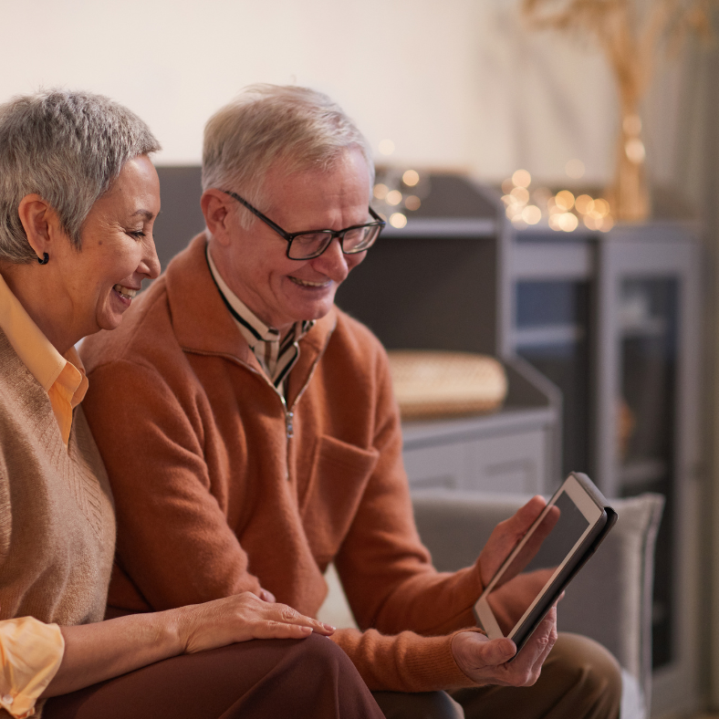 Senior Couple Using Tablet