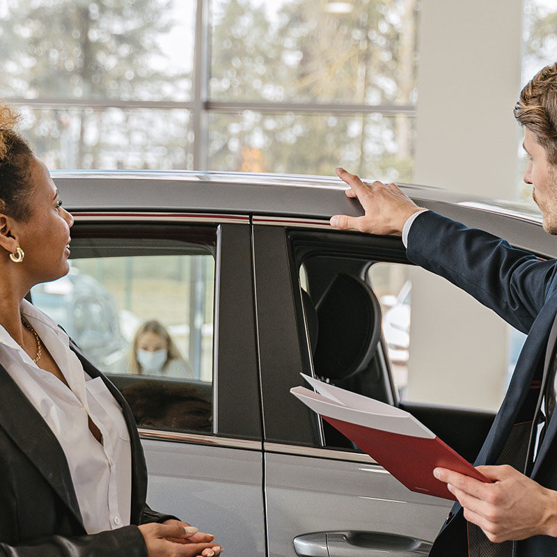 Black Woman Buying New Car