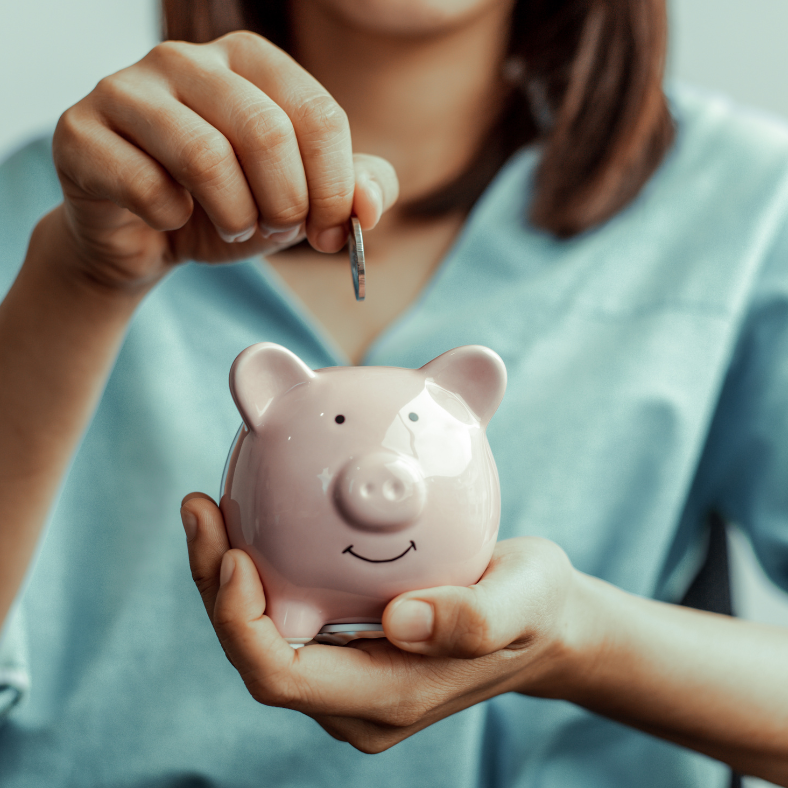 Putting a Coin Into a Piggy Bank