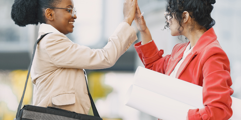 Two Women High-Fiving