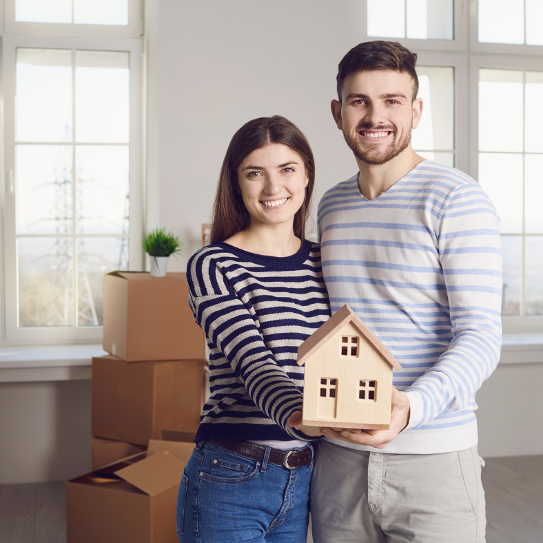 Couple with Toy House