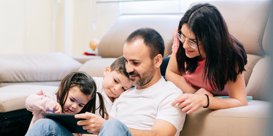 Family Using a Tablet