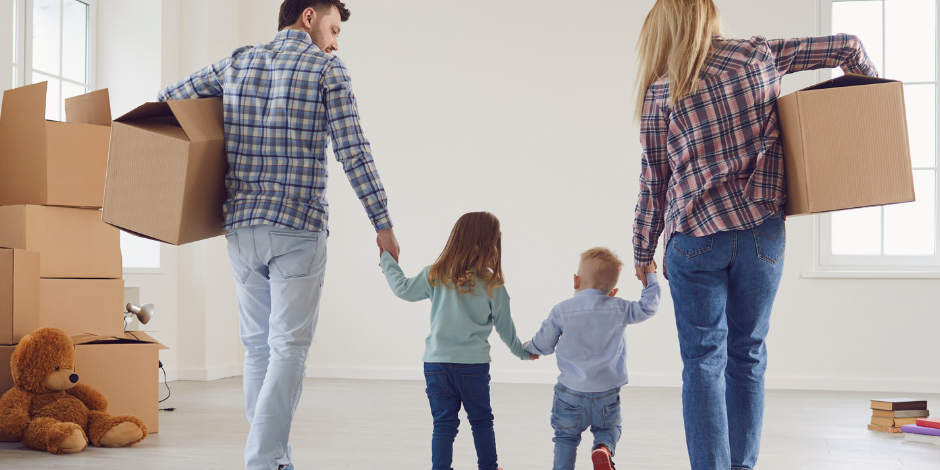 Family Moving In to New Home