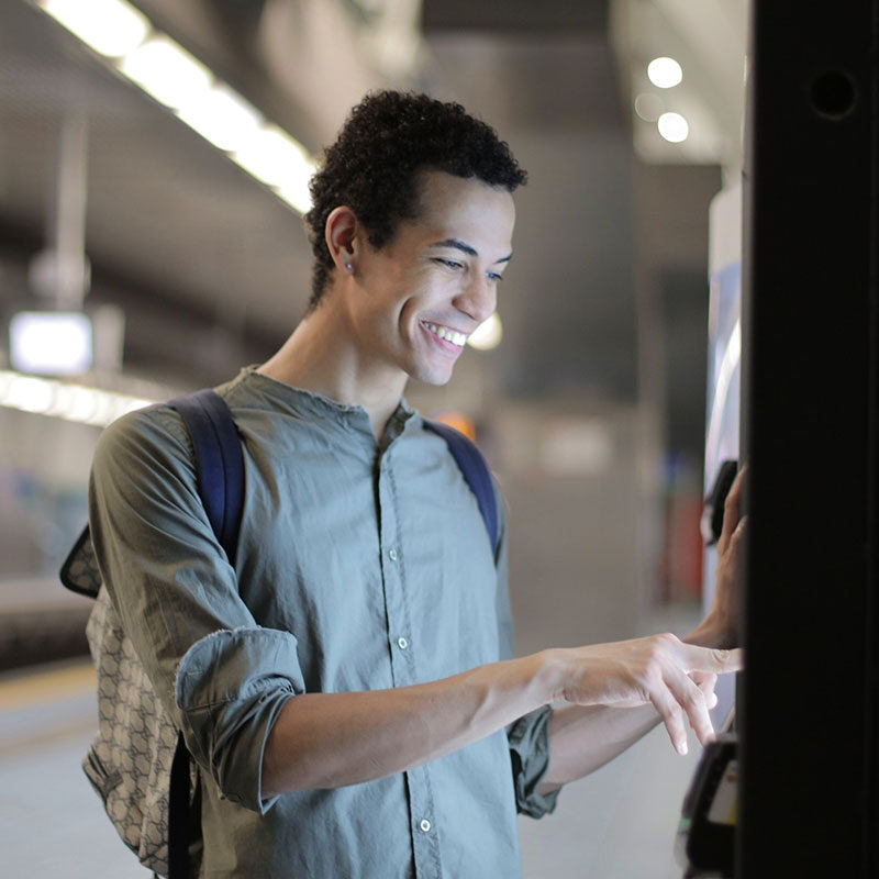 Man at ATM